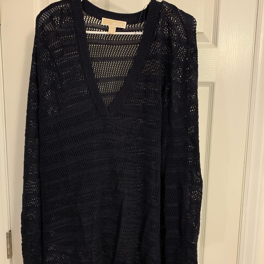 Michael Kors Cotton Mesh Sweater
